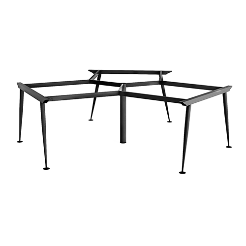 Khung bàn sắt bàn cụm 3 góc chân cone 1 tầng chữ A C3CA-2323 