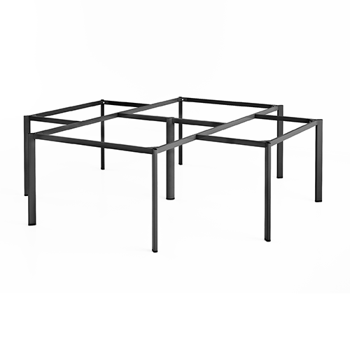 Khung bàn sắt bàn cụm 4 góc chân Oval C4OV-2424 