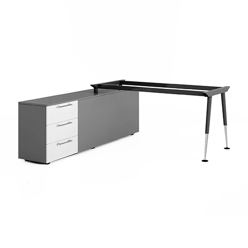 Khung bàn sắt Giám đốc chân sắt Cone 2 tầng chữ A - GĐCA2-168