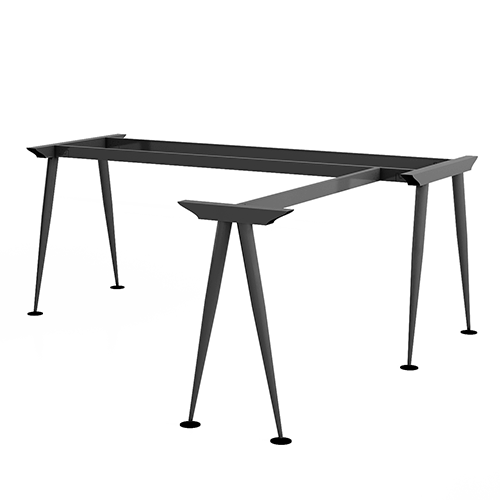 Khung bàn sắt Giám đốc góc L chân sắt Cone 1 tầng chữ A - GĐL-CA-198