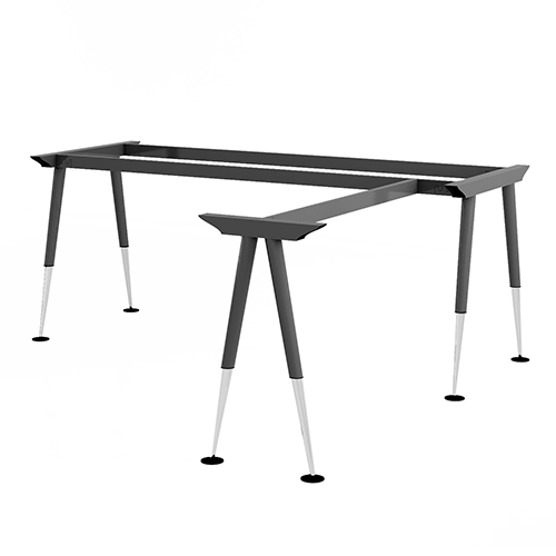 Khung bàn sắt Giám đốc góc L chân sắt Cone 2 tầng chữ A - GĐL-CA2-198