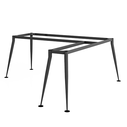 Khung bàn sắt Giám đốc góc L chân sắt Cone 1 tầng - GĐL-CO-198