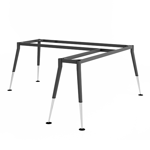 Khung bàn sắt Giám đốc góc L chân sắt Cone 2 tầng - GĐL-CO2-198