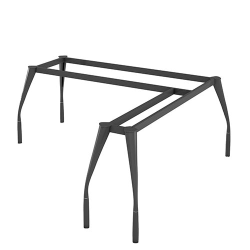 Khung bàn giám đốc góc L chân sắt cone đa giác N2GĐL-198