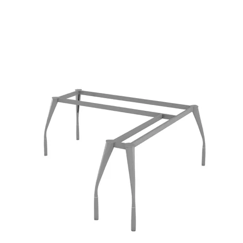 Khung bàn giám đốc góc L chân sắt cone đa giác N2GĐL-198