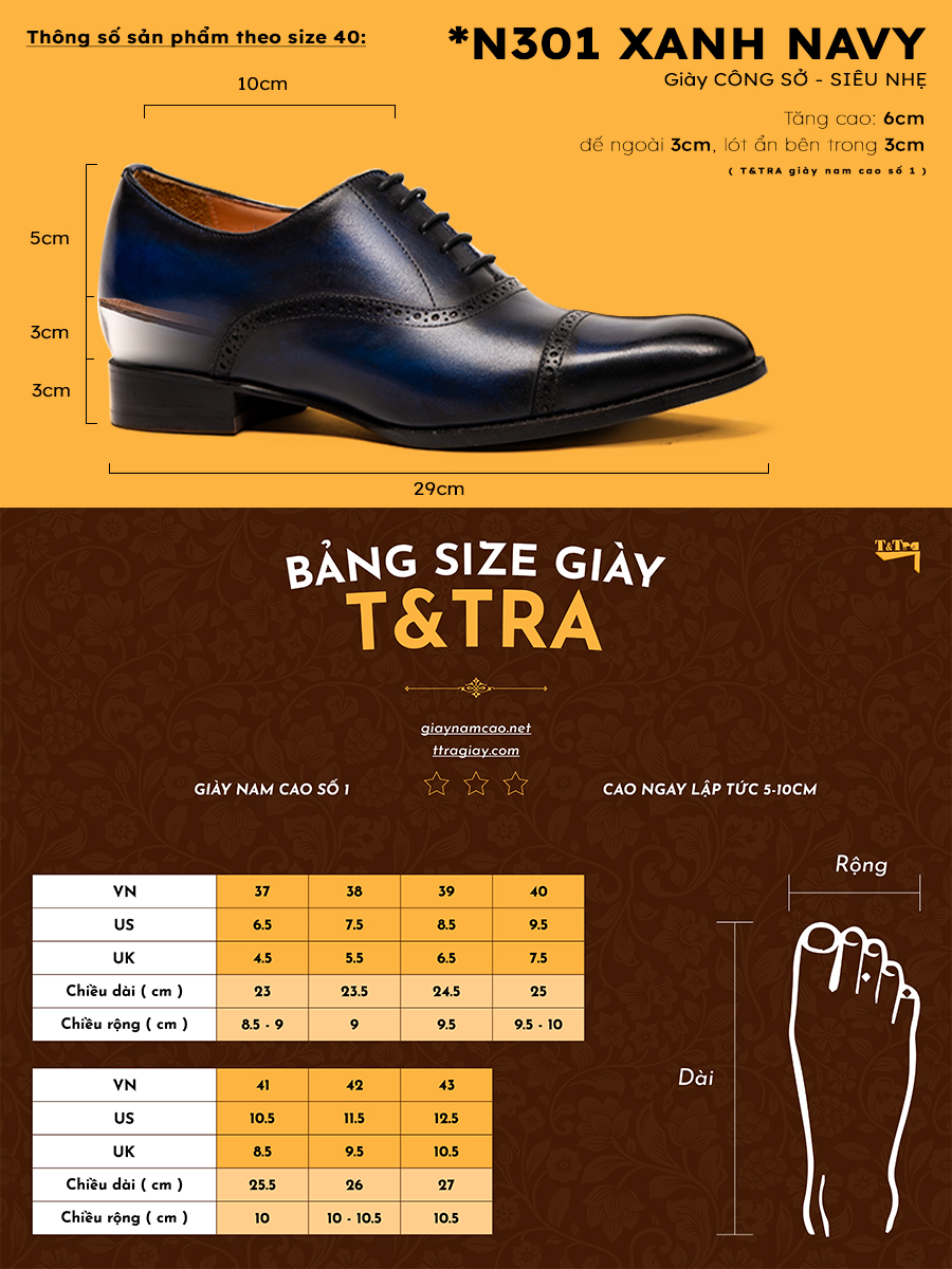 Giày Tăng Chiều Cao