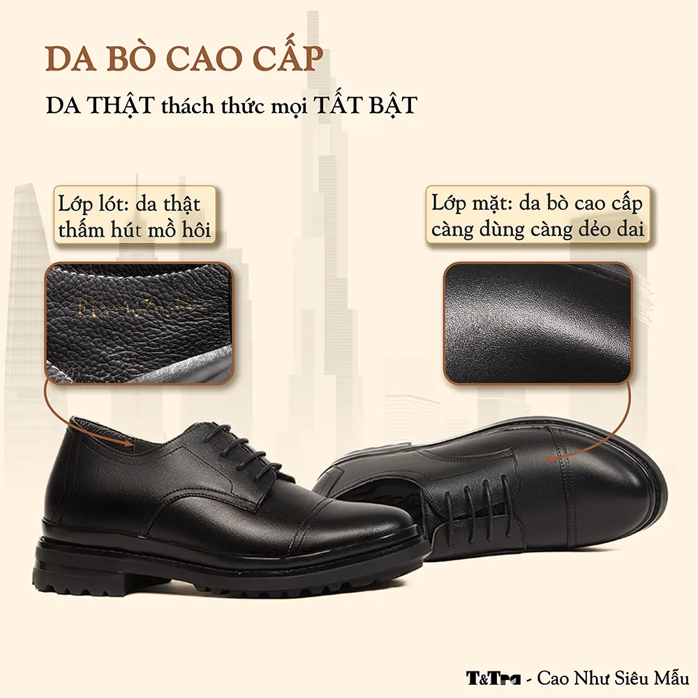 GIÀY ĐỘN NAM SIÊU NHẸ T121Đ CAO 7CM