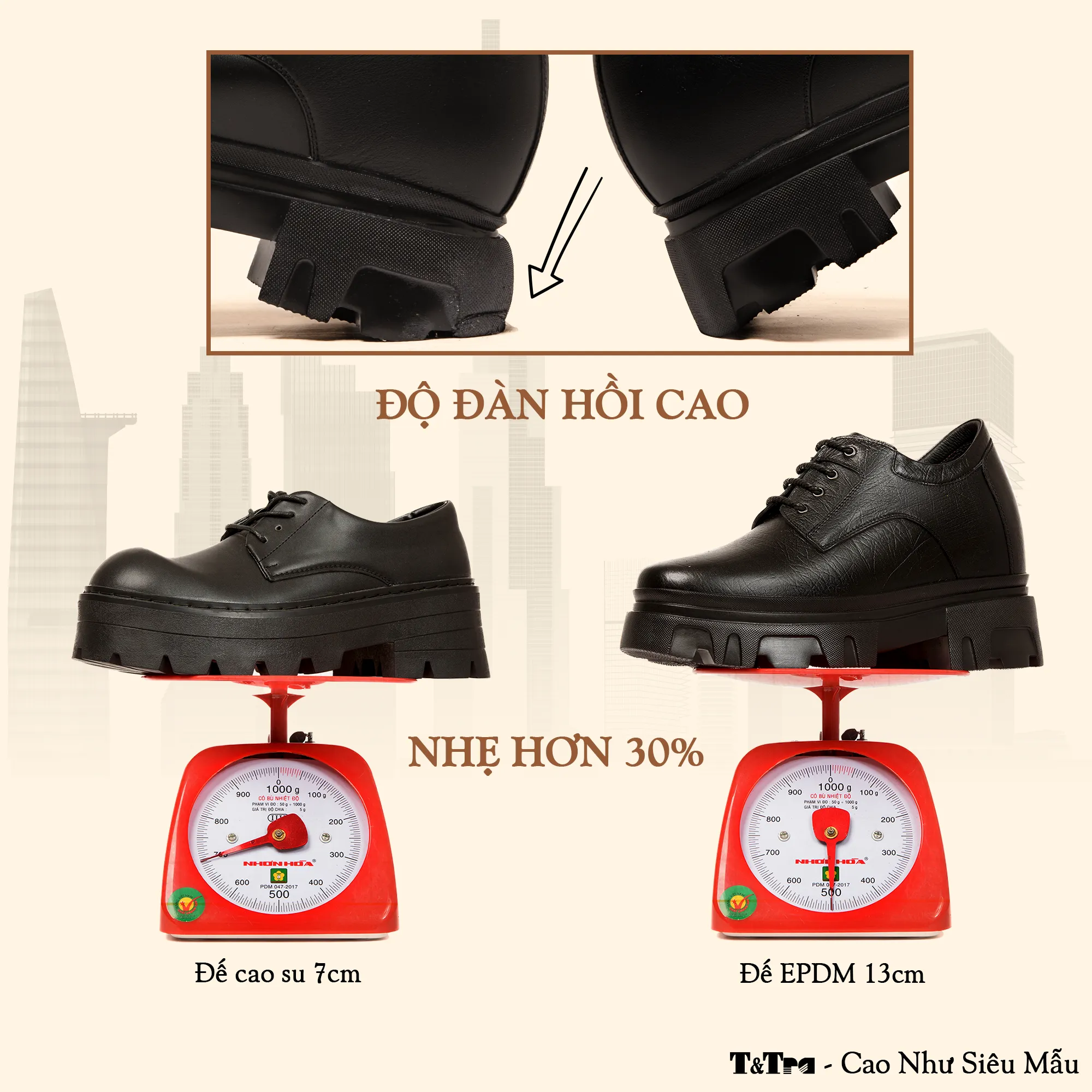 GIÀY TĂNG CHIỀU CAO NAM  SIÊU NHẸ T167 ĐEN SỌC CAO 13CM