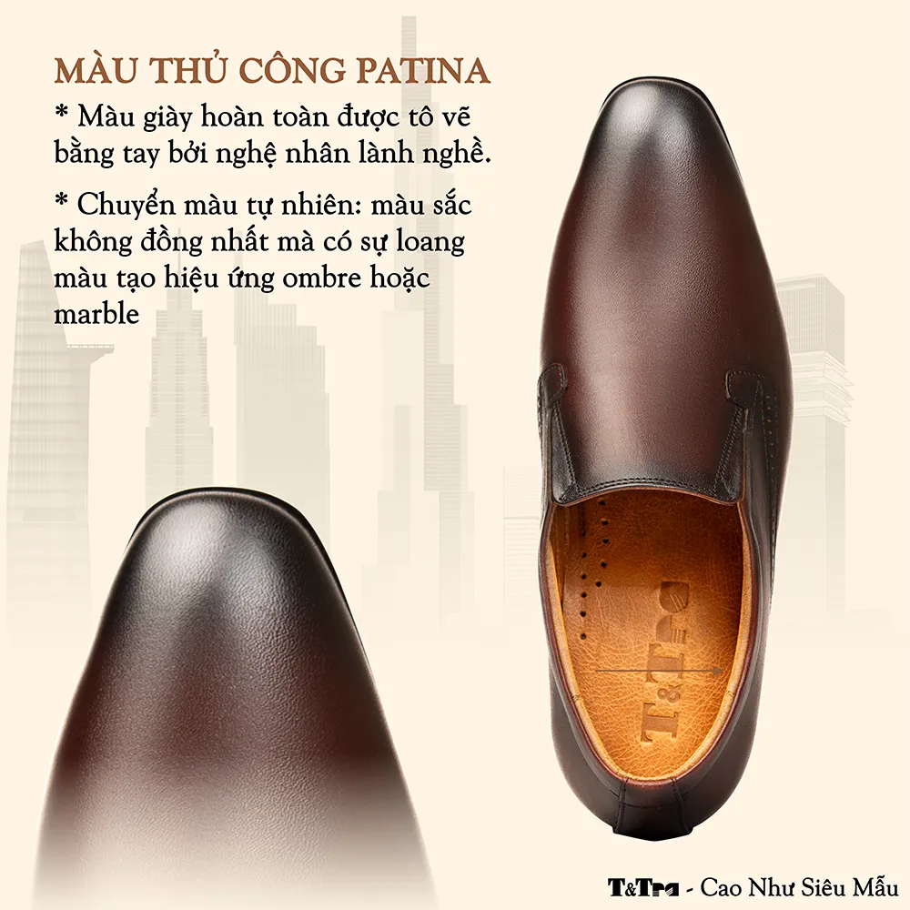 GIÀY TĂNG CHIỀU CAO NAM A215 ĐỎ ĐÔ 6CM