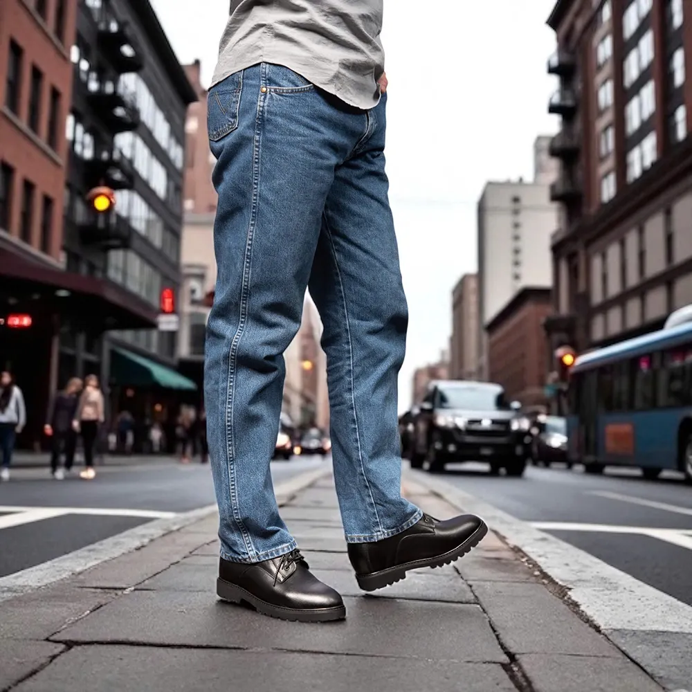 GIÀY CAO NAM T178 ĐEN SẦN CAO 11CM