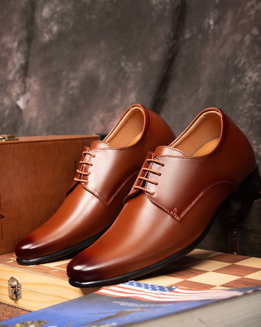 GIÀY TĂNG CHIỀU CAO NAM S955 NÂU WAT CAO 6CM