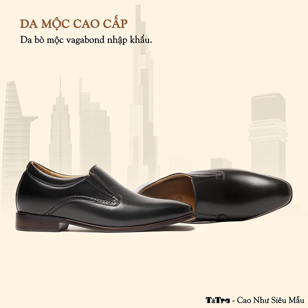 GIÀY TĂNG CHIỀU CAO NAM A215 ĐEN 6CM