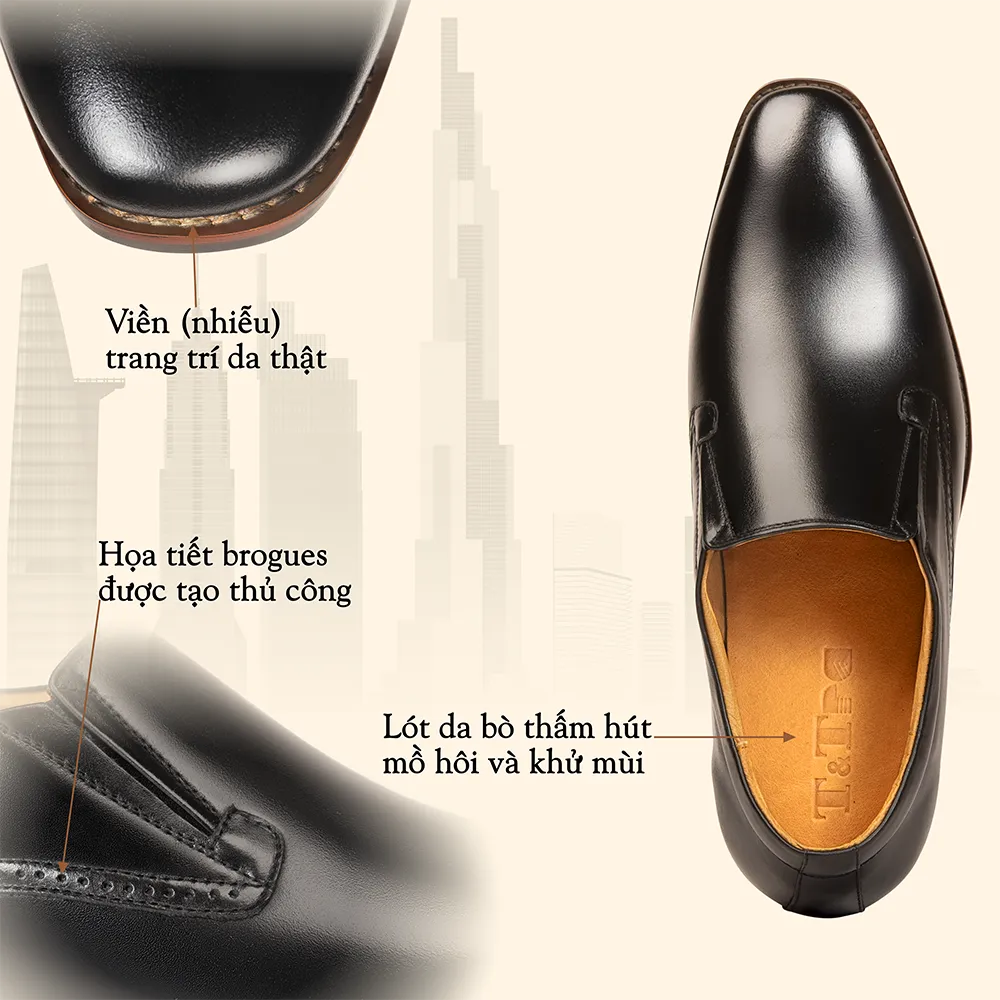 GIÀY TĂNG CHIỀU CAO NAM A215 ĐEN 6CM