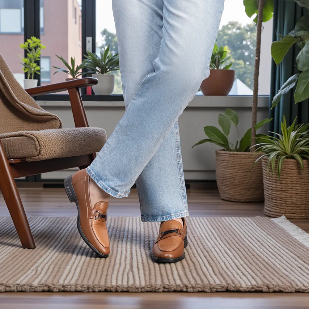 GIÀY CAO NAM T402 NÂU BÒ CAO 6.5CM