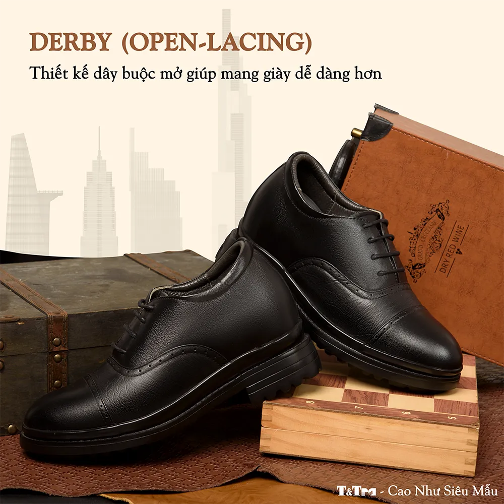 GIÀY CAO NAM SIÊU NHẸ T122Đ CAO 9CM