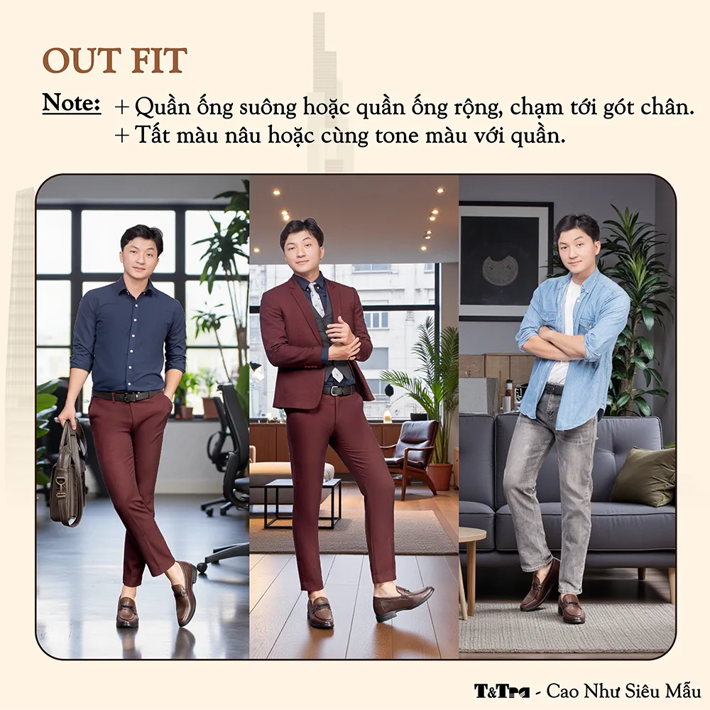 GIÀY CAO NAM T402 NÂU TỐI CAO 6.5CM