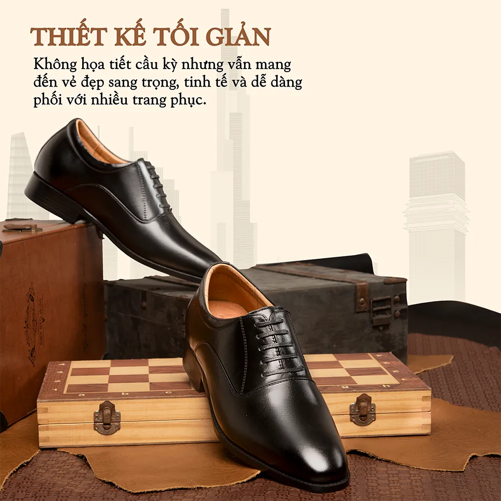 GIÀY CAO NAM A214 ĐEN 6CM