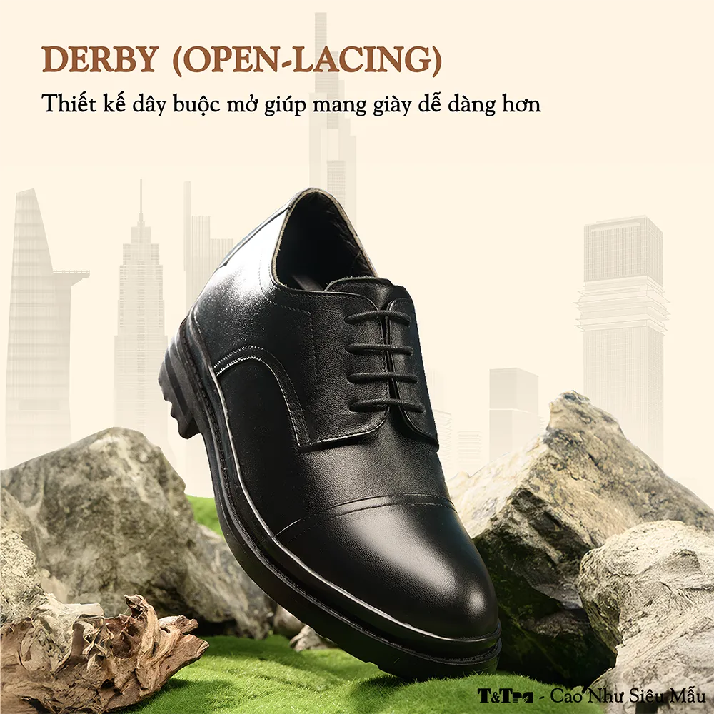 GIÀY CAO NAM - SIÊU NHẸ T121Đ CAO 9CM