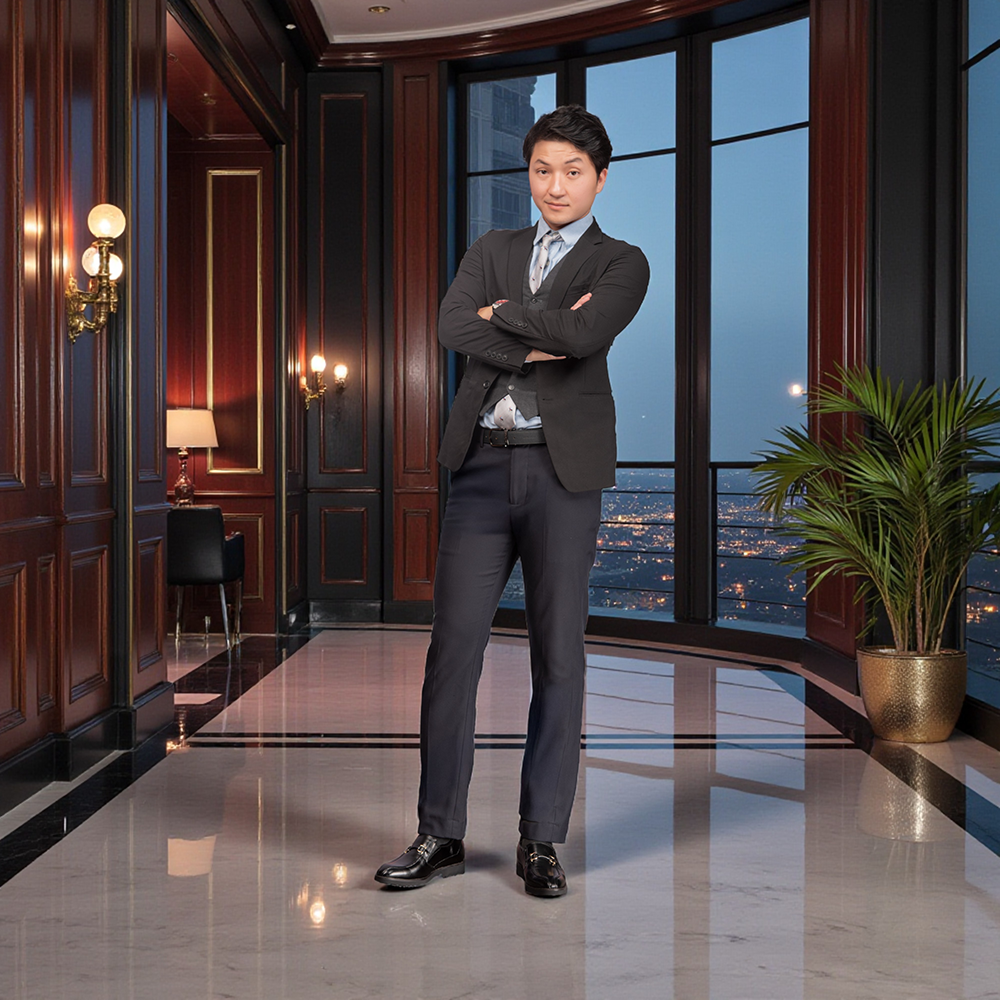 GIÀY CAO NAM SIÊU NHẸ S1097 ĐEN 7.5CM