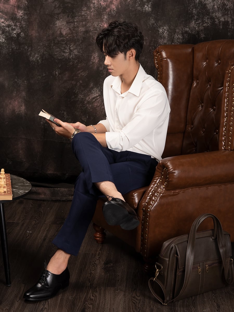 GIÀY CAO NAM S1008 ĐEN CAO 6CM