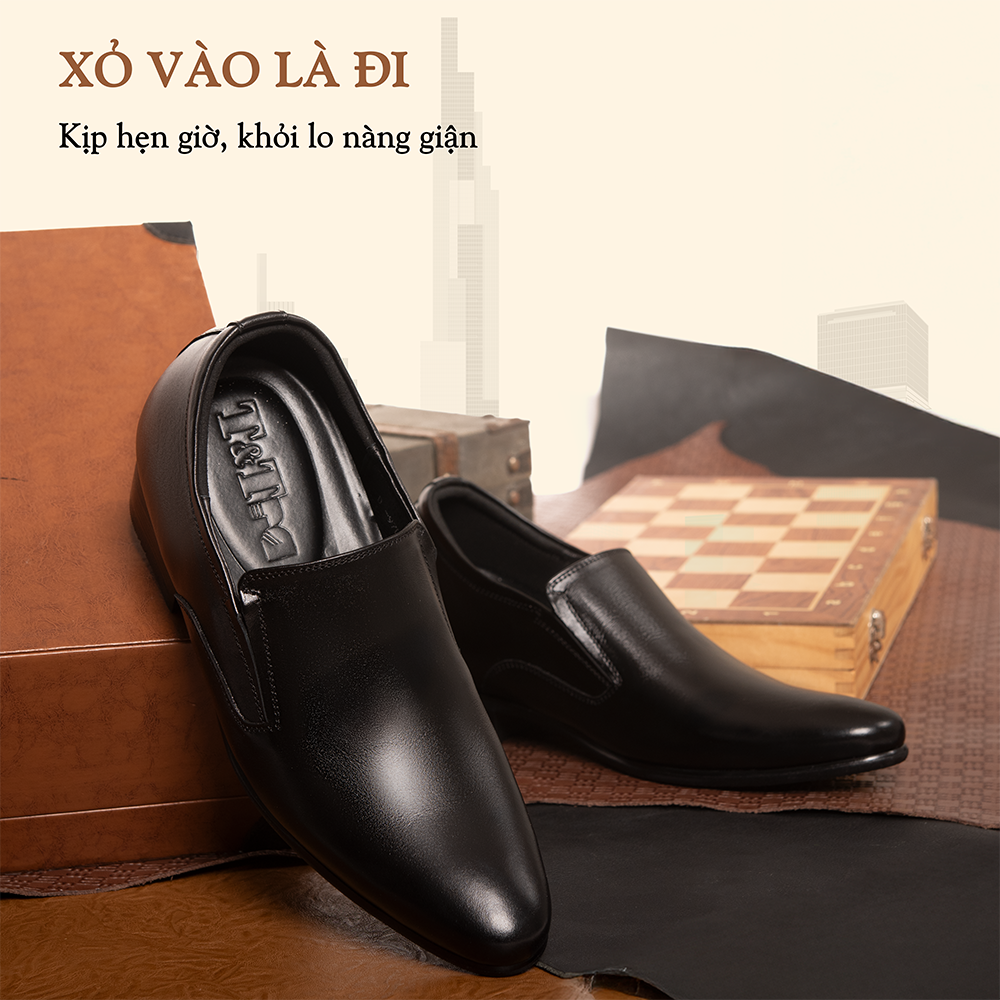 GIÀY TĂNG CHIỀU CAO NAM S970 ĐEN CAO 8CM