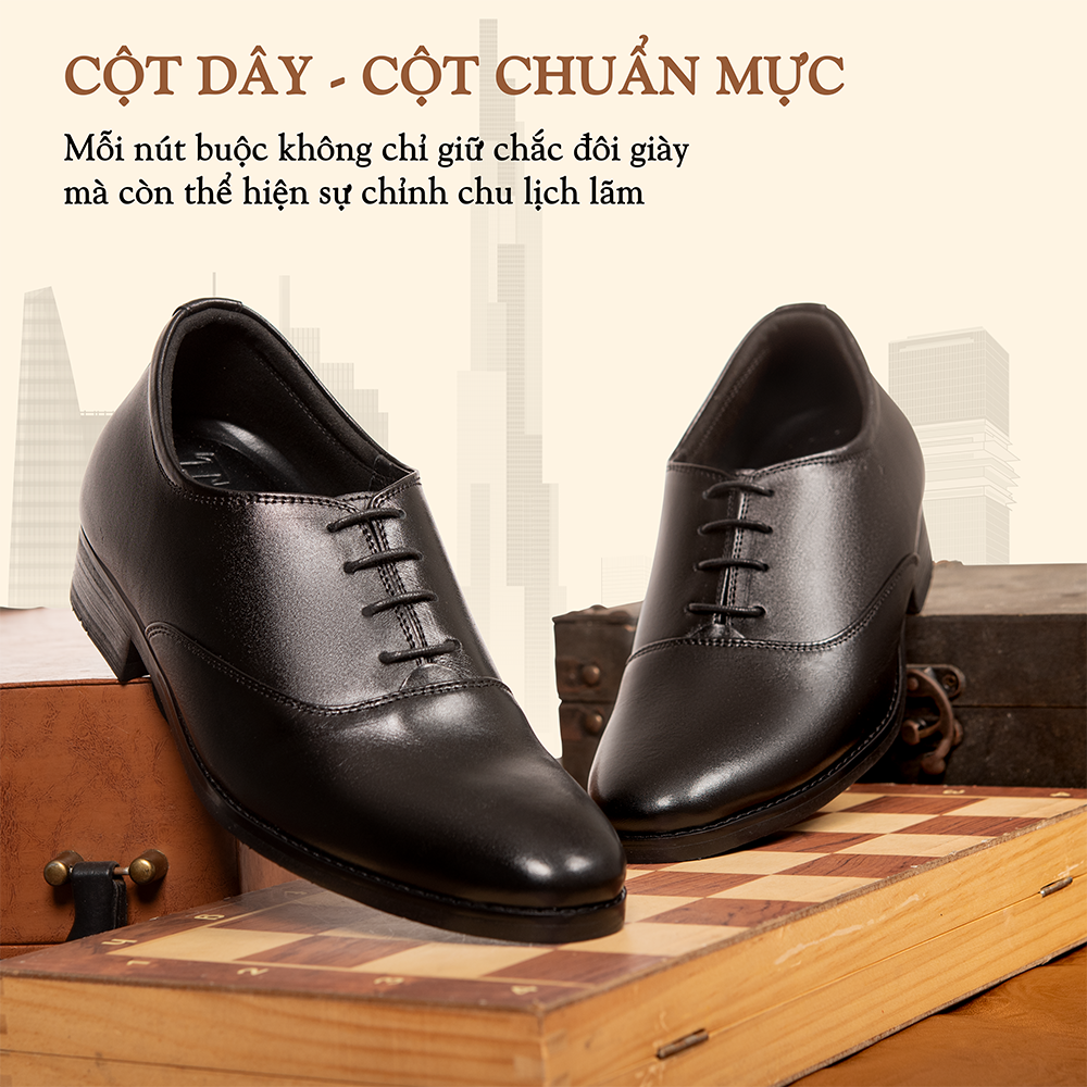 GIÀY CAO NAM S1008 ĐEN CAO 6CM