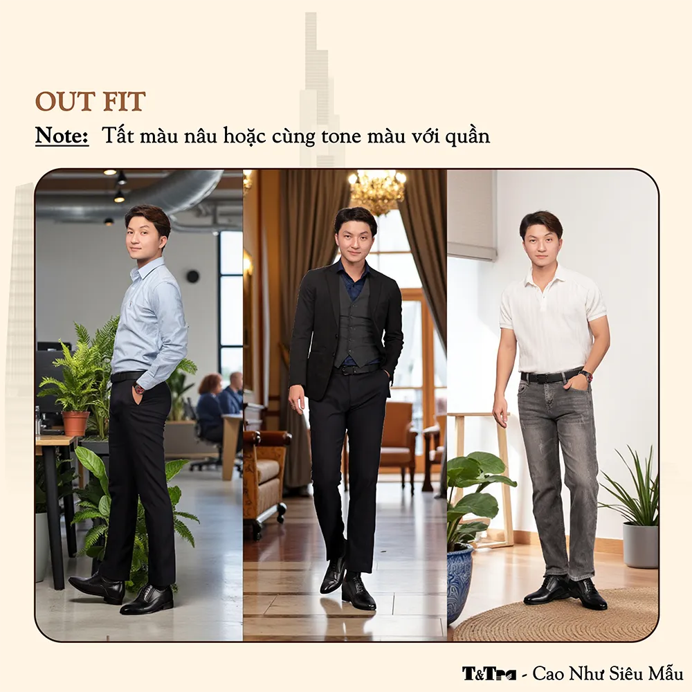 GIÀY CAO NAM A210Đ 6CM - LUXURY SHOES