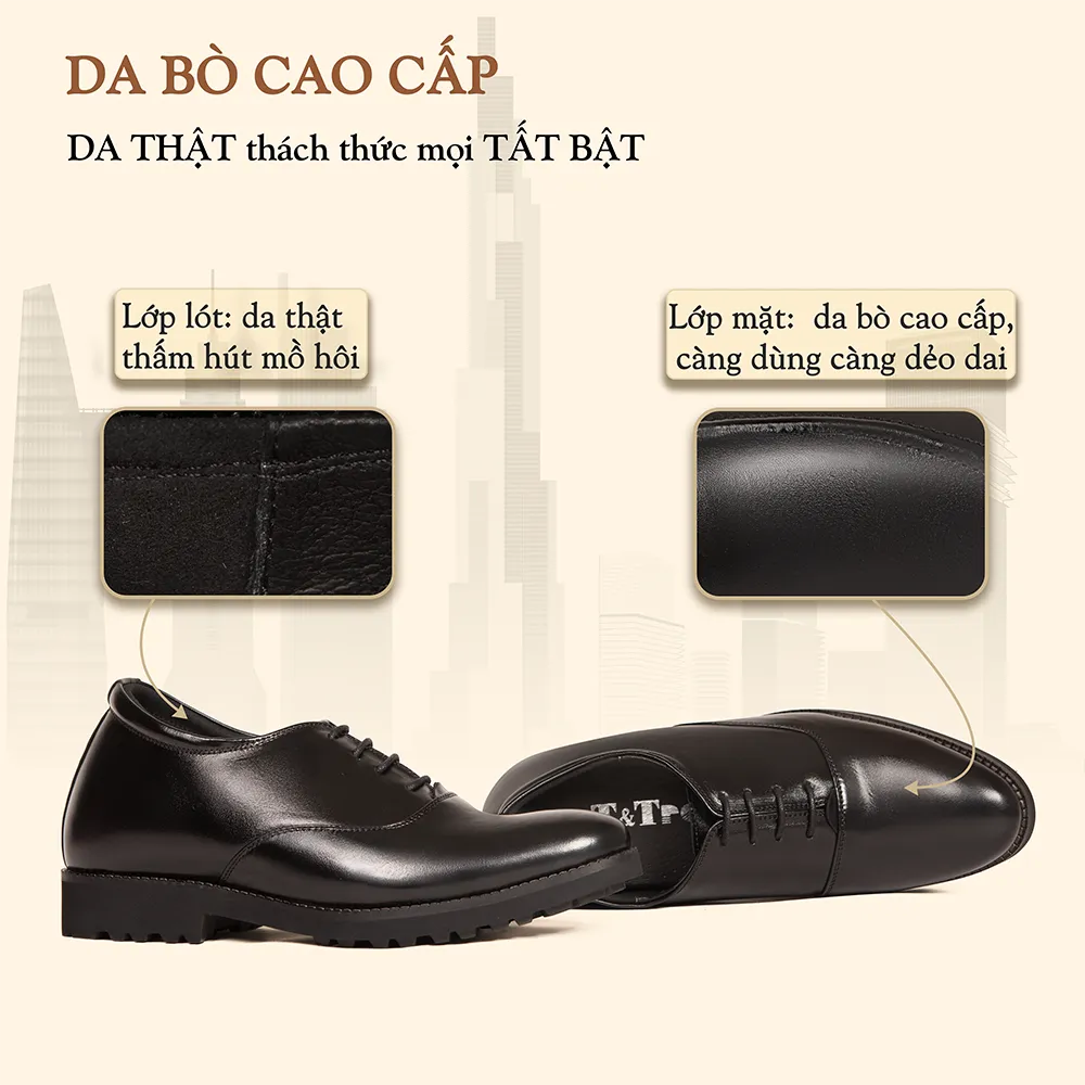 GIÀY CAO NAM S1099 ĐEN - NHẸ NHƯ DÉP