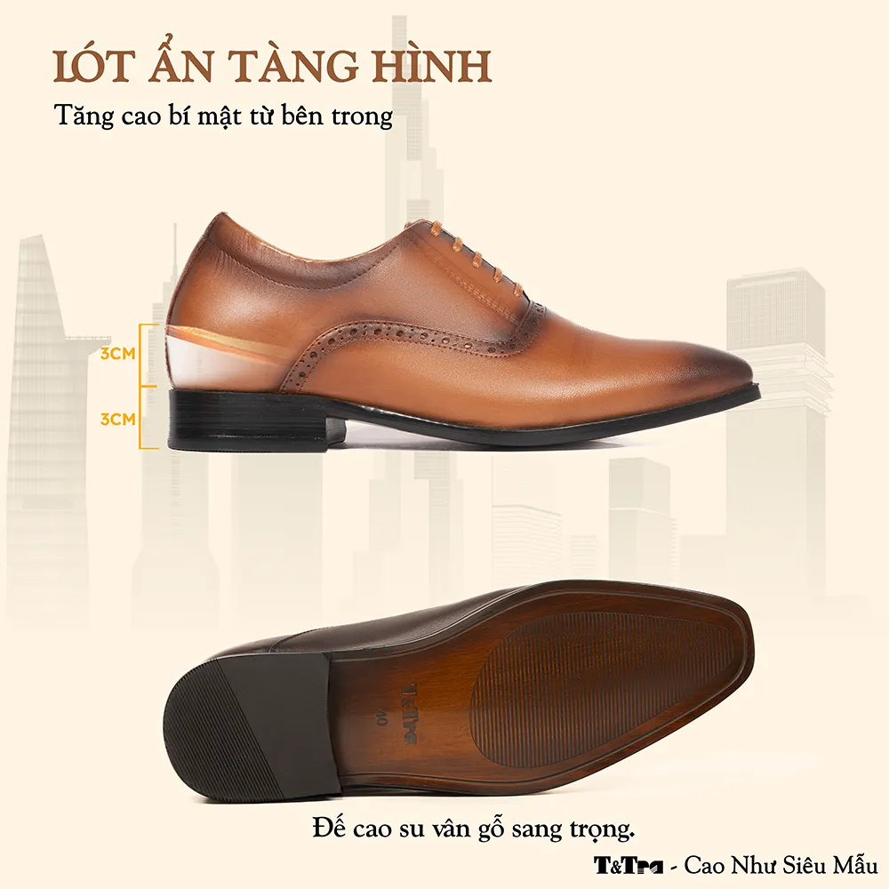 GIÀY CAO NAM A210NB 6CM - LUXURY SHOES