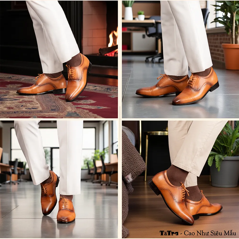GIÀY CAO NAM A210NB 6CM - LUXURY SHOES
