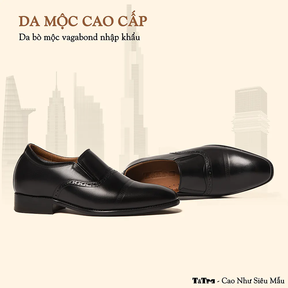 GIÀY TĂNG CHIỀU CAO NAM A211 ĐEN CAO 6CM