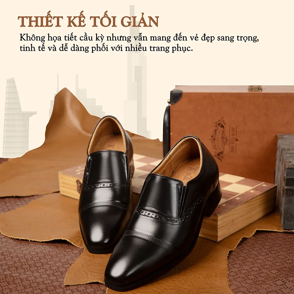 GIÀY TĂNG CHIỀU CAO NAM A211 ĐEN CAO 6CM