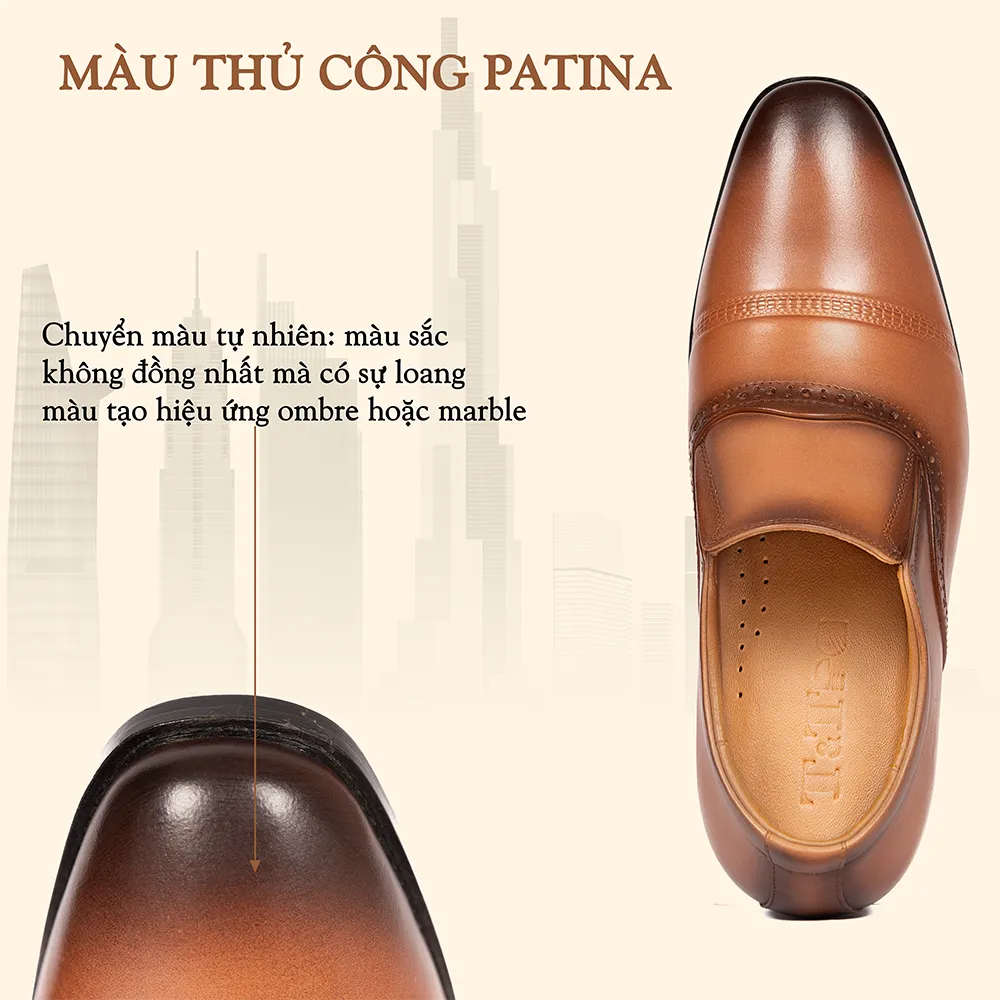 GIÀY TĂNG CHIỀU CAO NAM A211 NÂU BÒ CAO 6CM