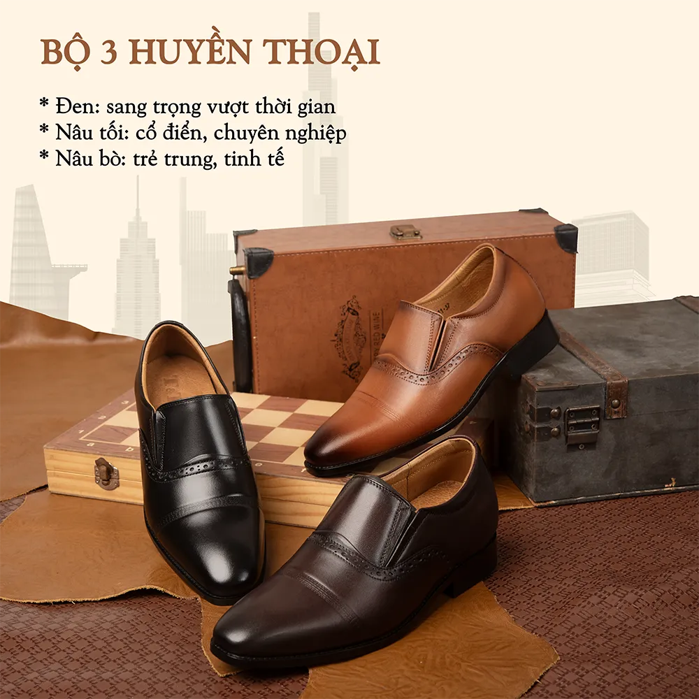 GIÀY TĂNG CHIỀU CAO NAM A211 NÂU BÒ CAO 6CM