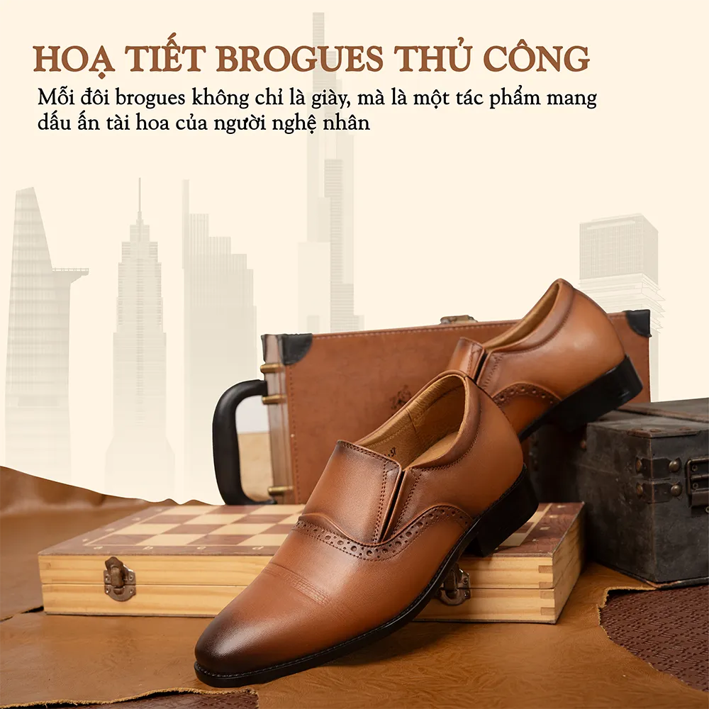 GIÀY TĂNG CHIỀU CAO NAM A211 NÂU BÒ CAO 6CM