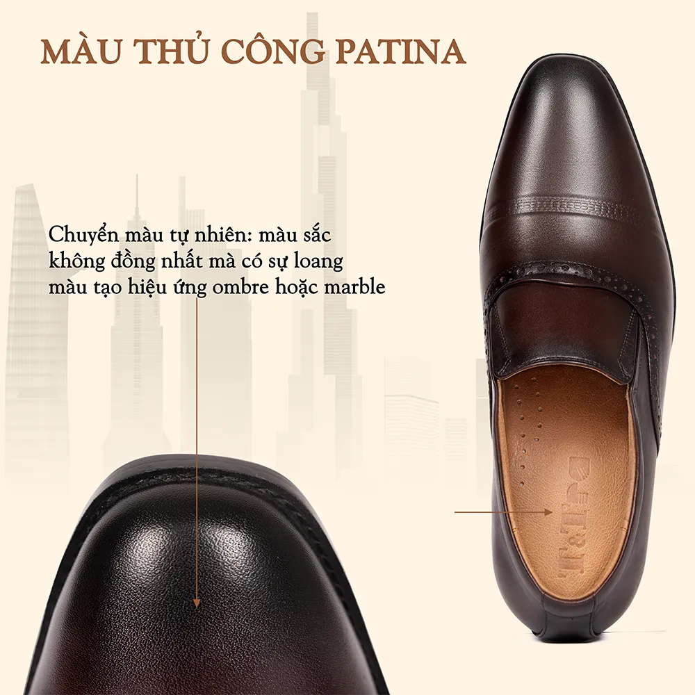 GIÀY TĂNG CHIỀU CAO NAM A211 NÂU TỐI CAO 6CM