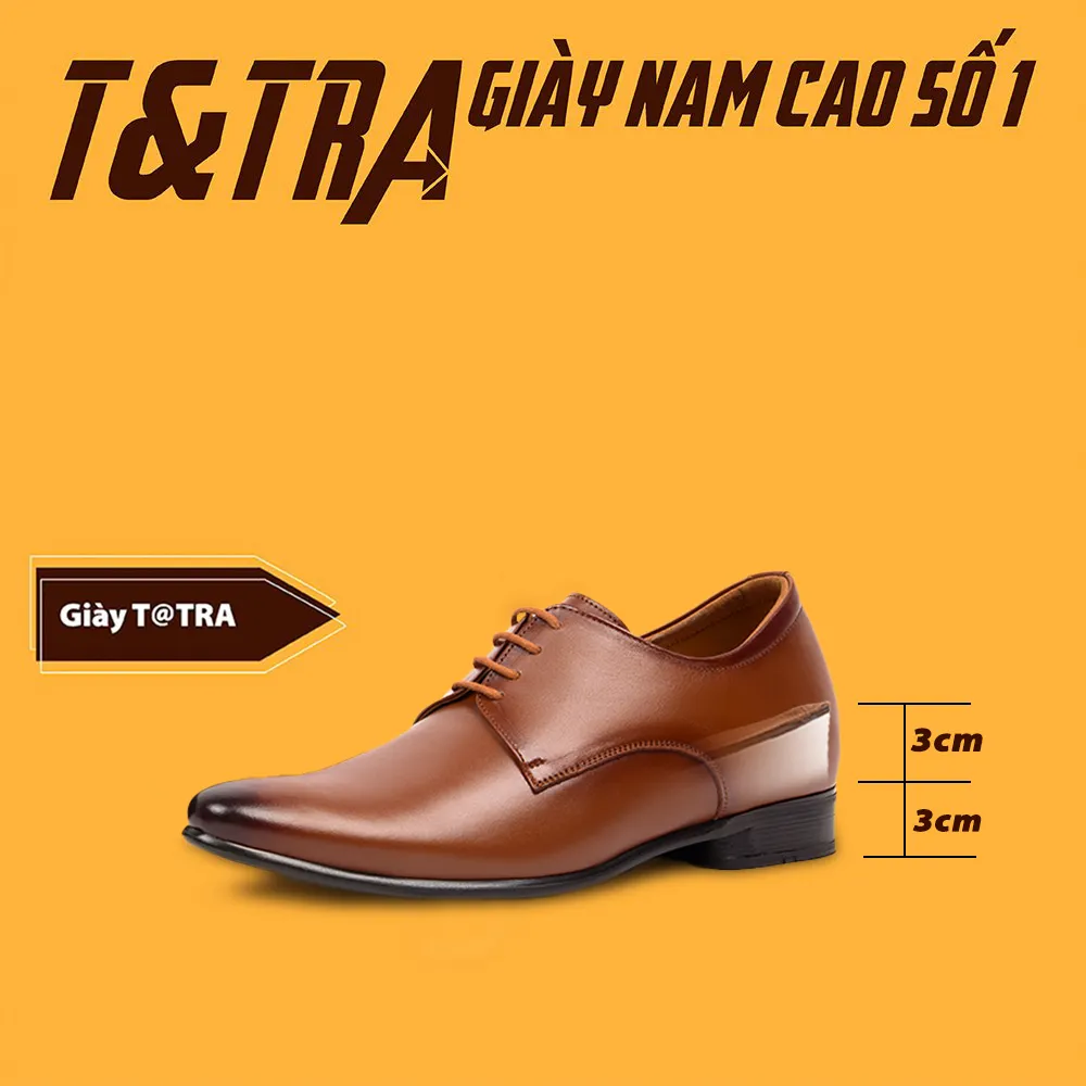 GIÀY TĂNG CHIỀU CAO NAM S955 NÂU WAT CAO 6CM