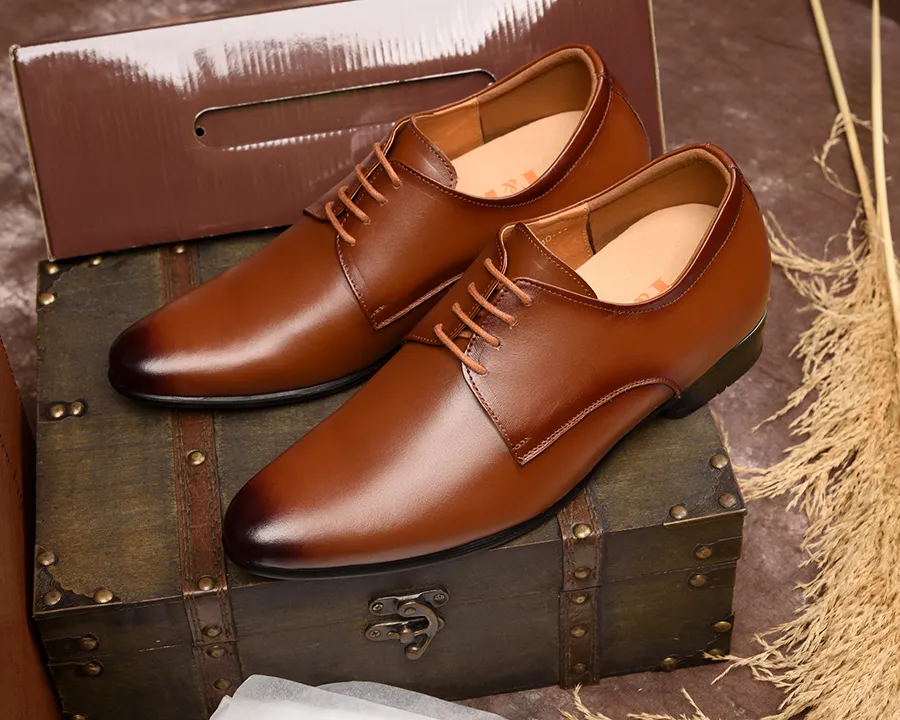 GIÀY TĂNG CHIỀU CAO NAM S955 NÂU WAT CAO 6CM