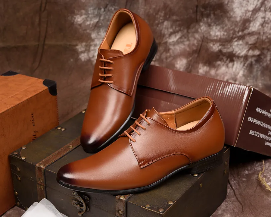 GIÀY TĂNG CHIỀU CAO NAM S955 NÂU WAT CAO 6CM