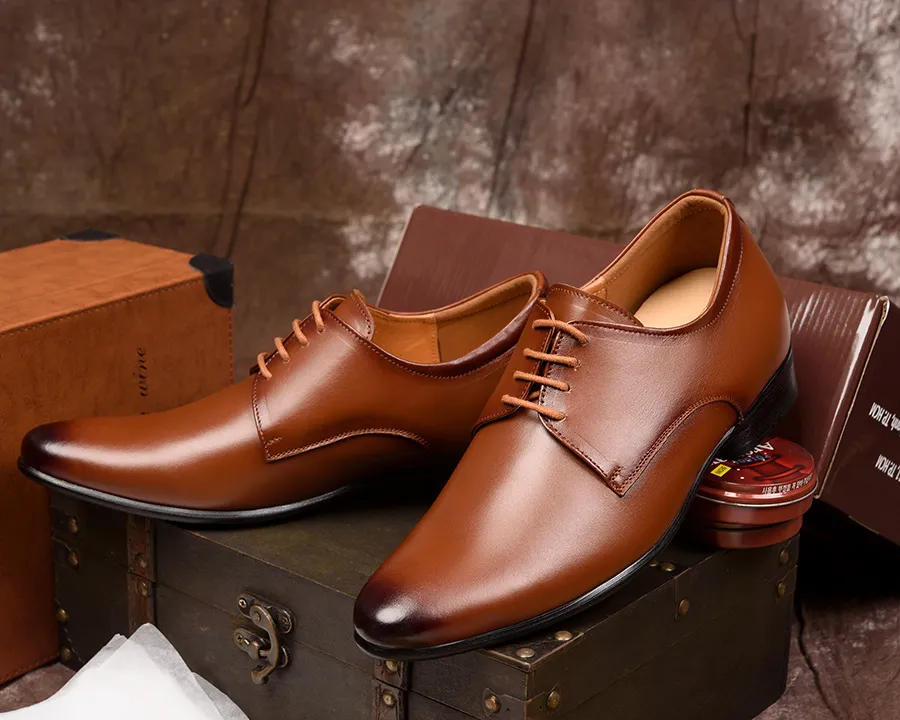 GIÀY TĂNG CHIỀU CAO NAM S955 NÂU WAT CAO 6CM