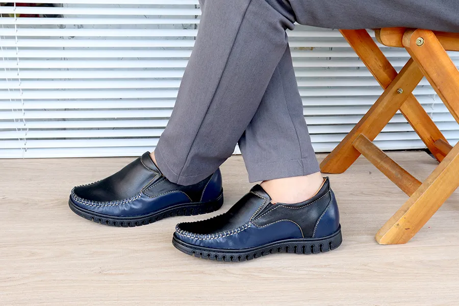 GIÀY TĂNG CHIỀU CAO NAM T67 XANH ĐEN CAO 5CM