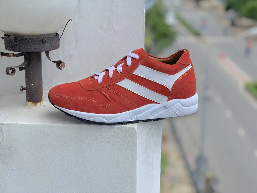 GIÀY CAO NAM SIÊU NHẸ - SIÊU ÊM T20 ĐỎ 8CM