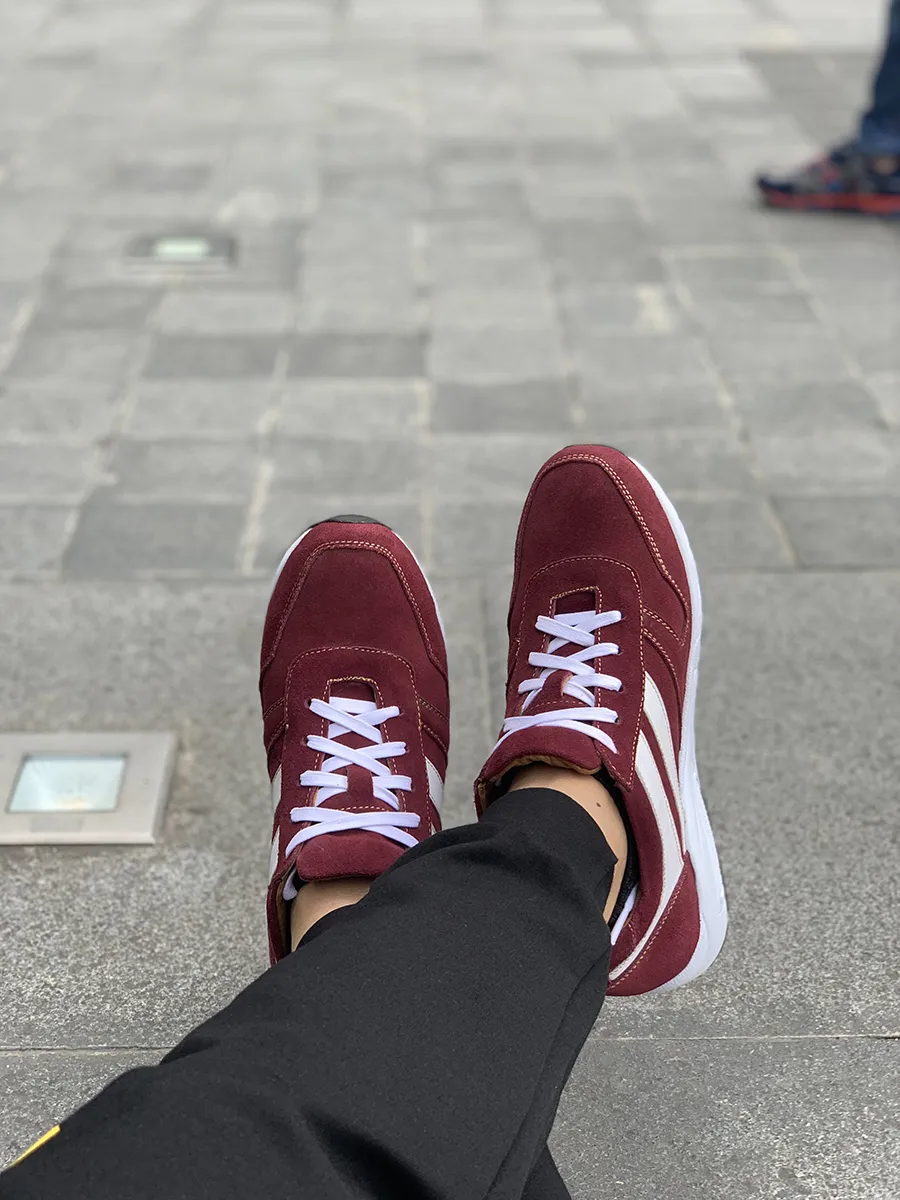 GIÀY CAO NAM SIÊU NHẸ - SIÊU ÊM T20 ĐỎ ĐÔ 8CM