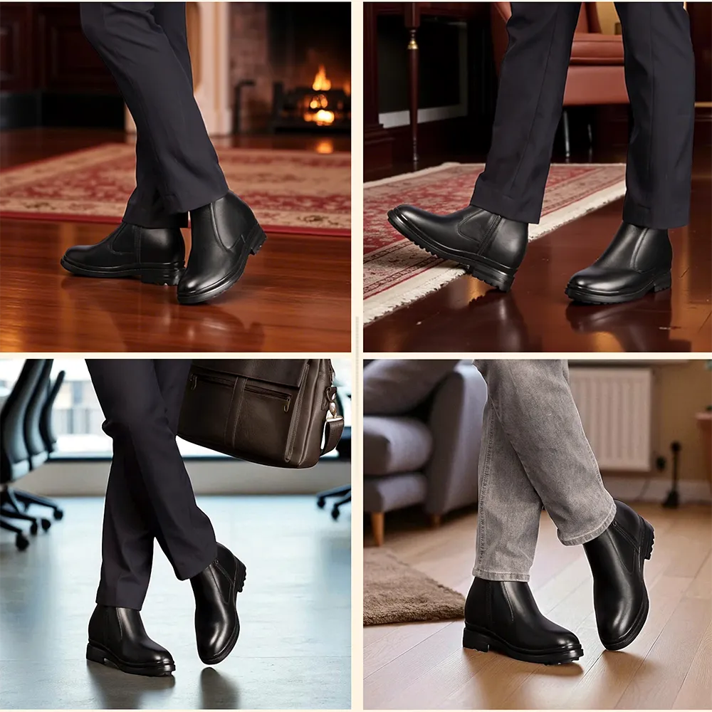 GIÀY BOOTS NAM SIÊU NHẸ T101Đ CAO 11CM