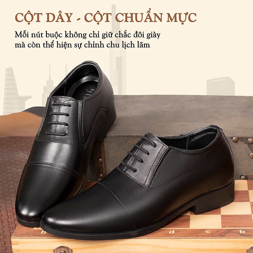GIÀY TĂNG CHIỀU CAO NAM T51 ĐEN CAO 6CM