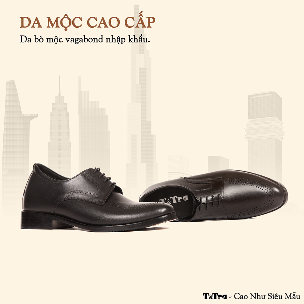 GIÀY TĂNG CHIỀU CAO NAM S2113 ĐEN 6.5CM