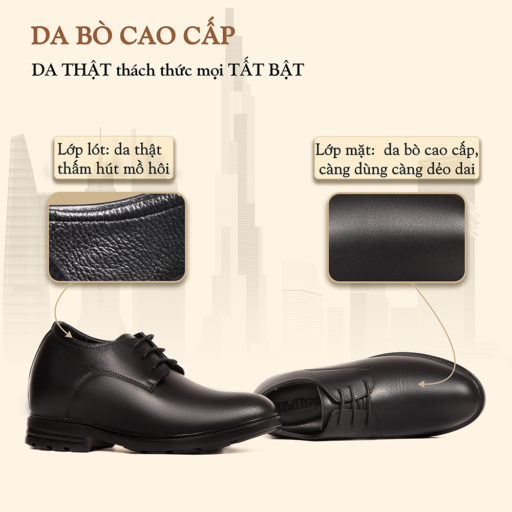 GIÀY ĐỘN NAM CAO 8CM SIÊU ÊM - CHỐNG DỐC T82