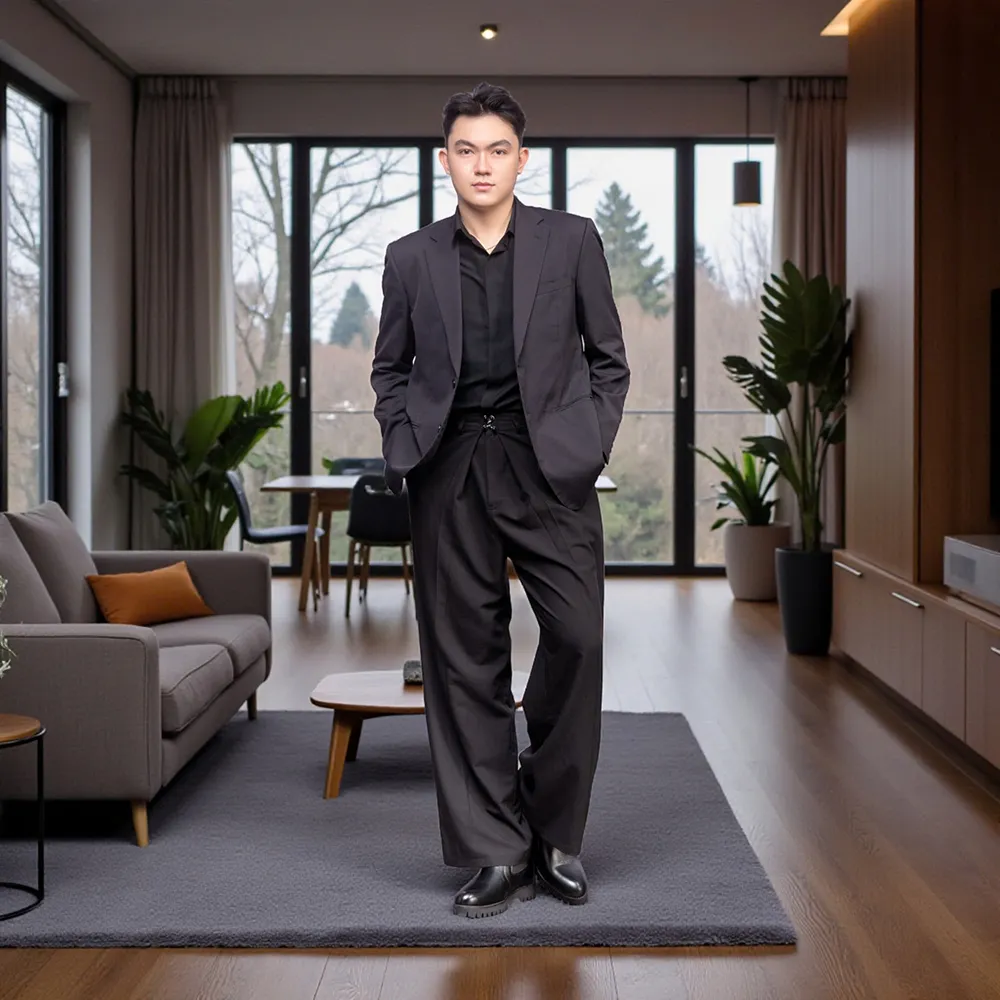 GIÀY CAO CỔ NAM SIÊU NHẸ S1077A ĐEN CAO 8CM