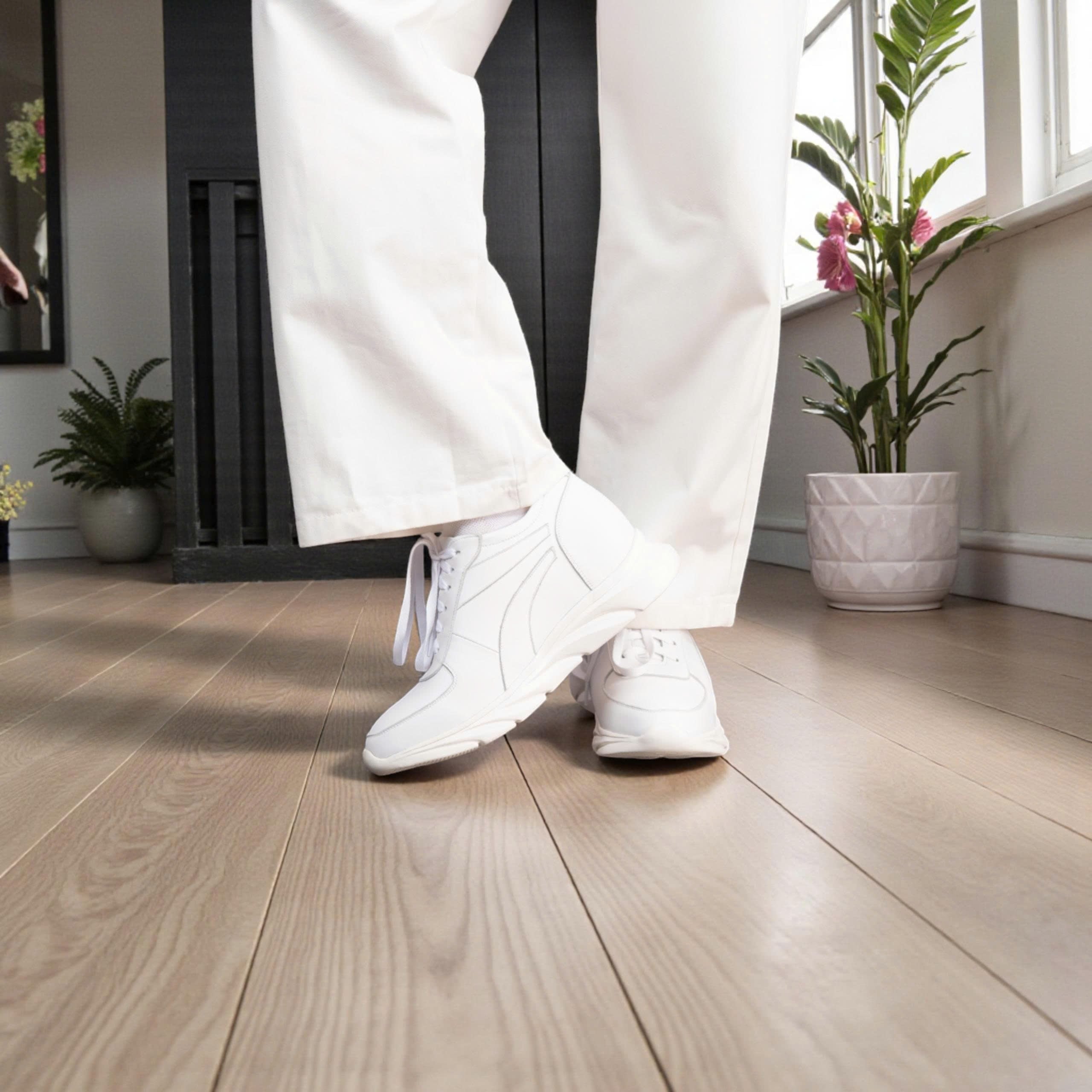 GIÀY CAO NAM SIÊU NHẸ T228 TRẮNG CAO 10CM