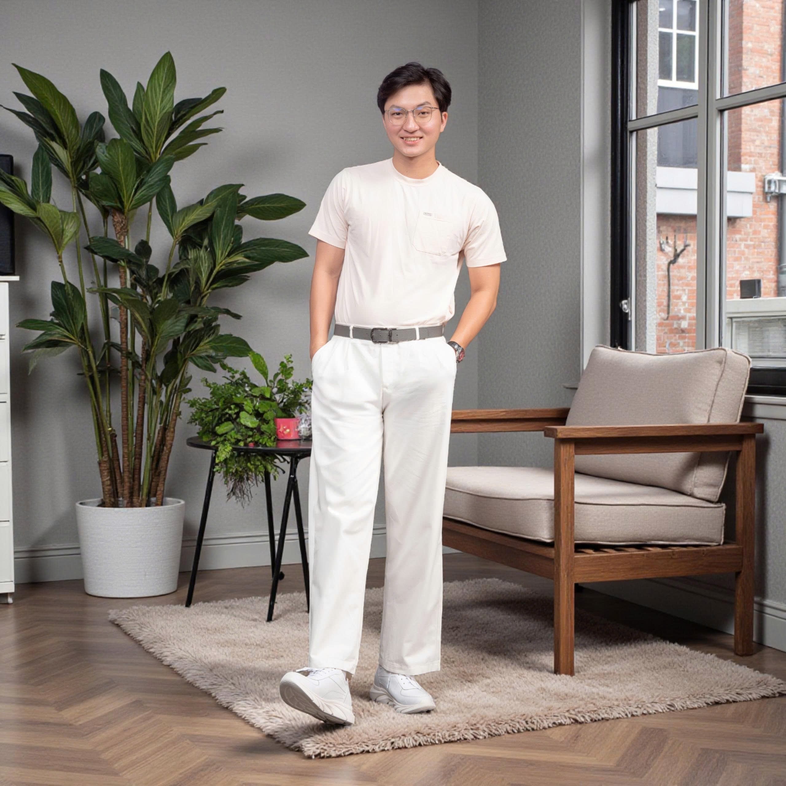 GIÀY ĐẾ CAO NAM SIÊU NHẸ T228 TRẮNG CAO 6CM